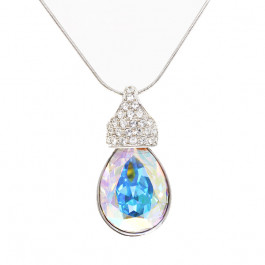 Halskette "Crown Drop" - crystal aurore boreale