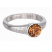 Ring "Solitaire" - light smoked topaz