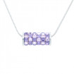 Halskette "Tunnel Minisquare“ - tanzanite/violette