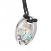 Halskette "Flower" - crystal aurore boreale