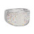 Ring "Konkav Freesetting" - white opal/crystal a. b.