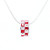 Halskette "Rädchen Minisquare“ - crystal/light siam