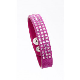 Buckskin bracelet "Flatback" - pink