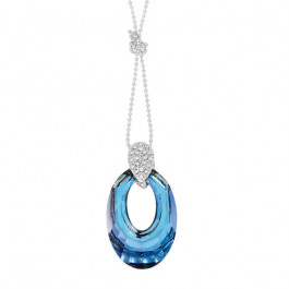 Necklace "Helios" - light sapphire