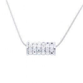 Necklace "Tunnel Minisquare“ - crystal 