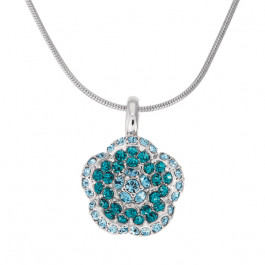 Necklace "Mini-Flower" - indicolite/aqua