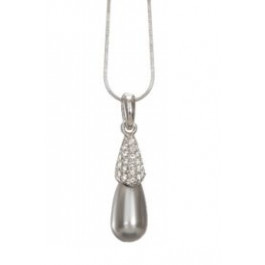 Necklace "Teardrop Pearl" - silver
