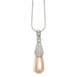 Necklace "Teardrop Pearl" - pale pink