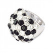 Ring "Coccinella" - crystal/jet