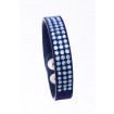 Buckskin bracelet "Flatback" - navy blue