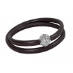 Leather bracelet "Magnet" - black