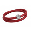 Leather bracelet "Magnet" - red