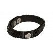 Buckskin bracelet "Patchwork", single - black