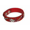 Buckskin bracelet "Patchwork", single - red