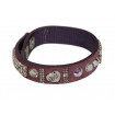 Buckskin bracelet "Patchwork", single - purple
