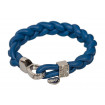 Leather bracelet "Sylt" - royal blue