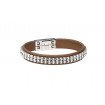 Children's bracelet "Trendy-Baby Mesh" - brown/crystal
