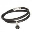 Ladies' leather bracelet "Dream" - black