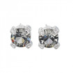 Ear stud "Solitaire Fabergé",  - black diamond