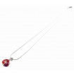 Necklace "Ball Fabergé" - hyazinth/fuchsia/light siam