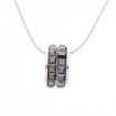 Necklace "Small Wheel Minisquare“ - jet hematite