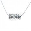 Necklace "Tunnel Minisquare“ - silver night/black diamond
