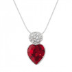 Necklace "Dream Heart", small - light siam