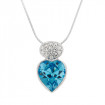 Necklace "Dream Heart", small - aqua