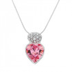 Necklace "Dream Heart", small - light rose