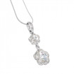 Necklace "Floret", double - crystal