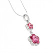 Necklace "Floret", double - light rose