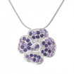 Necklace "Heart Flower" - tanzanite/violette