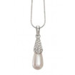 Necklace "Teardrop Pearl" - white