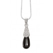 Necklace "Teardrop Pearl" - black
