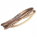 Leather bracelet "Fan" - rosegold