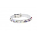 Children's bracelet "Trendy-Baby Mesh" - white/crystal a.b.