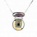Pendant "Mosaic", double, small - golden shadow
