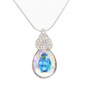 Necklace "Crown Drop“ - crystal aurore boreale