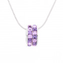 Necklace "Small Wheel Minisquare“ - tanzanite/violette