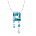 Necklace "Klimt“ - indicolite/aqua