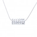 Necklace "Tunnel Minisquare“ - crystal 