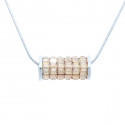 Necklace "Tunnel Minisquare“ - golden shadow