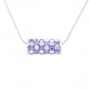 Necklace "Tunnel Minisquare“ - tanzanite/violette