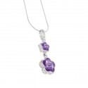 Necklace "Floret", double - violette