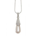 Necklace "Teardrop Pearl" - white