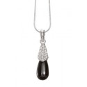 Necklace "Teardrop Pearl" - black