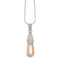 Necklace "Teardrop Pearl" - pale pink