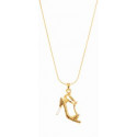 Necklace "Cinderella Amazon" - golden shadow