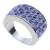 Ring "Minisquare 5-rowed" - tanzanite/violette