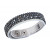 Leather bracelet "Trendy" - silver/black diamond